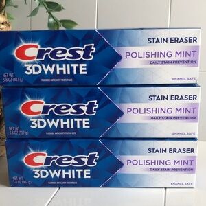 Crest 3D White Polishing Mint Toothpaste - Set of 3 - 3.8oz Each
